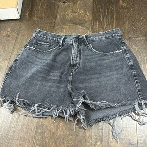 High rise distressed Jean shorts